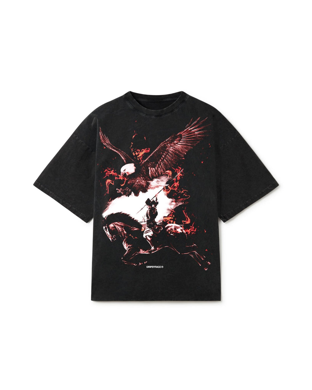 NO FEAR RED EDITION OVERSIZED FADED T-SHIRT BLACK - Drip by Rage