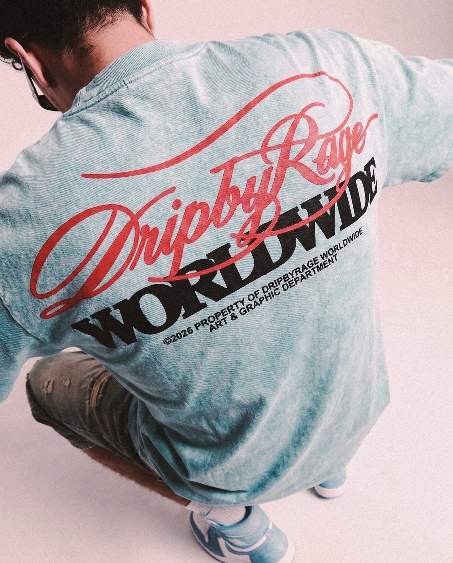 NO MERCY ABOVE OVERSIZED STONE WASH T-SHIRT - Drip by Rage