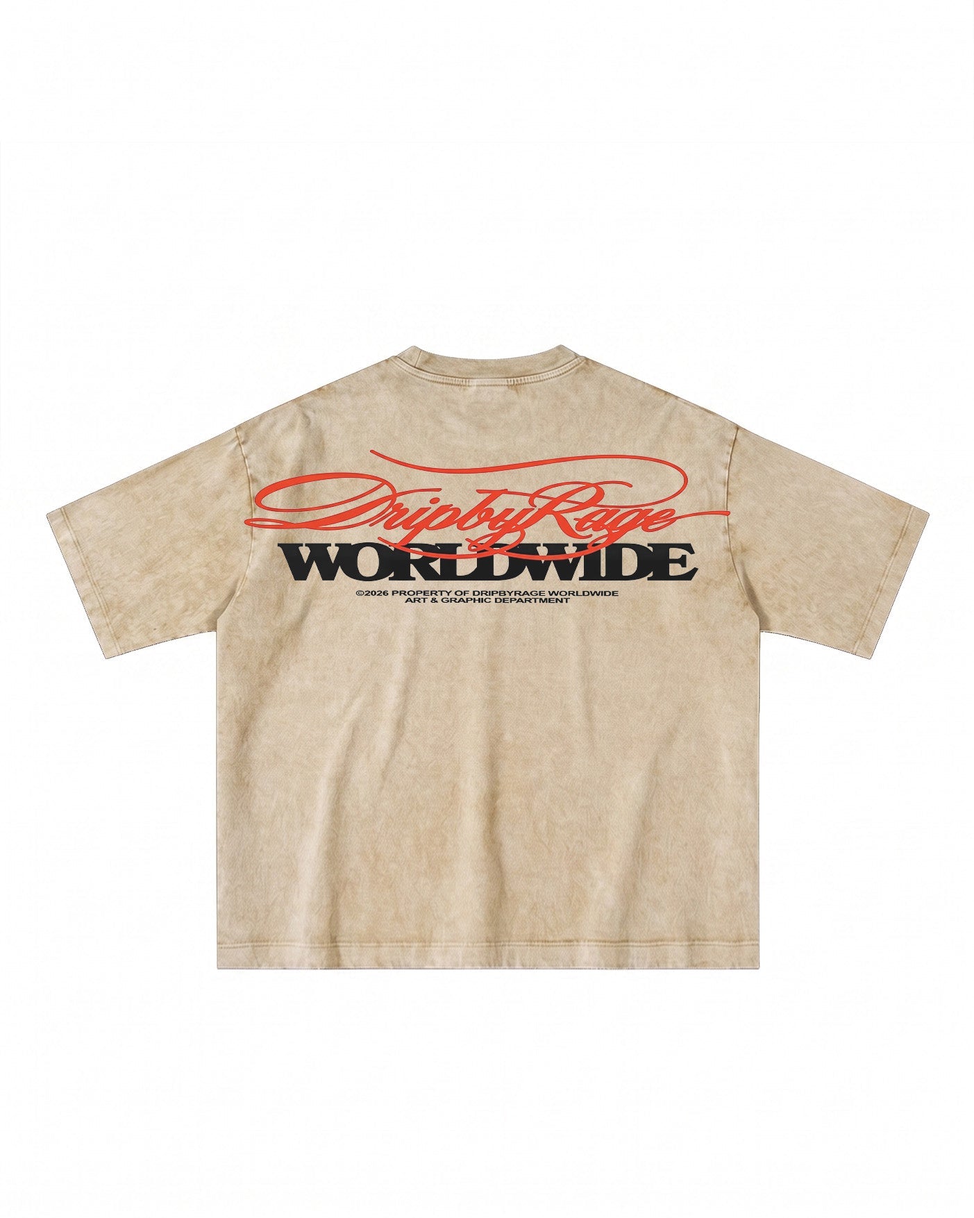 NO MERCY ABOVE OVERSIZED STONE WASH T-SHIRT - Drip by Rage