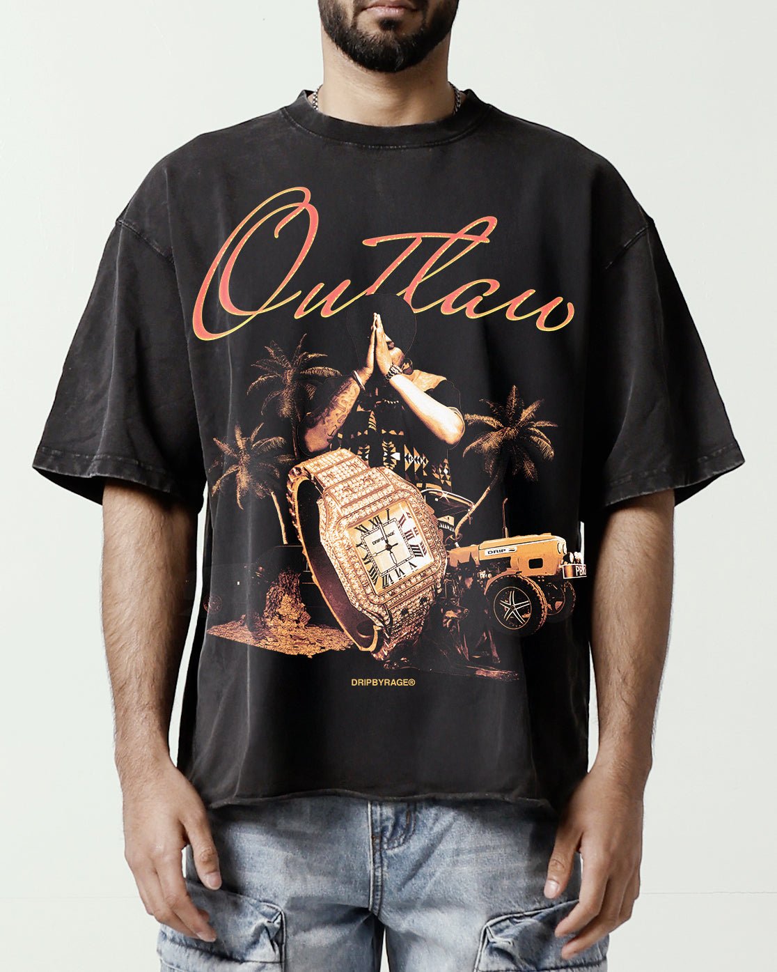 OUTLAW FADED T-SHIRT - Drip by Rage