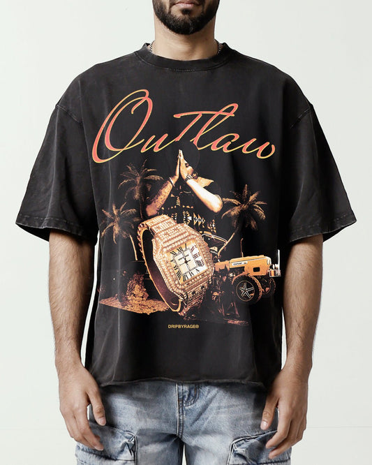 OUTLAW FADED T-SHIRT - Drip by Rage