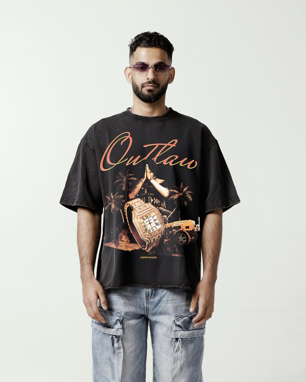 OUTLAW FADED T-SHIRT - Drip by Rage