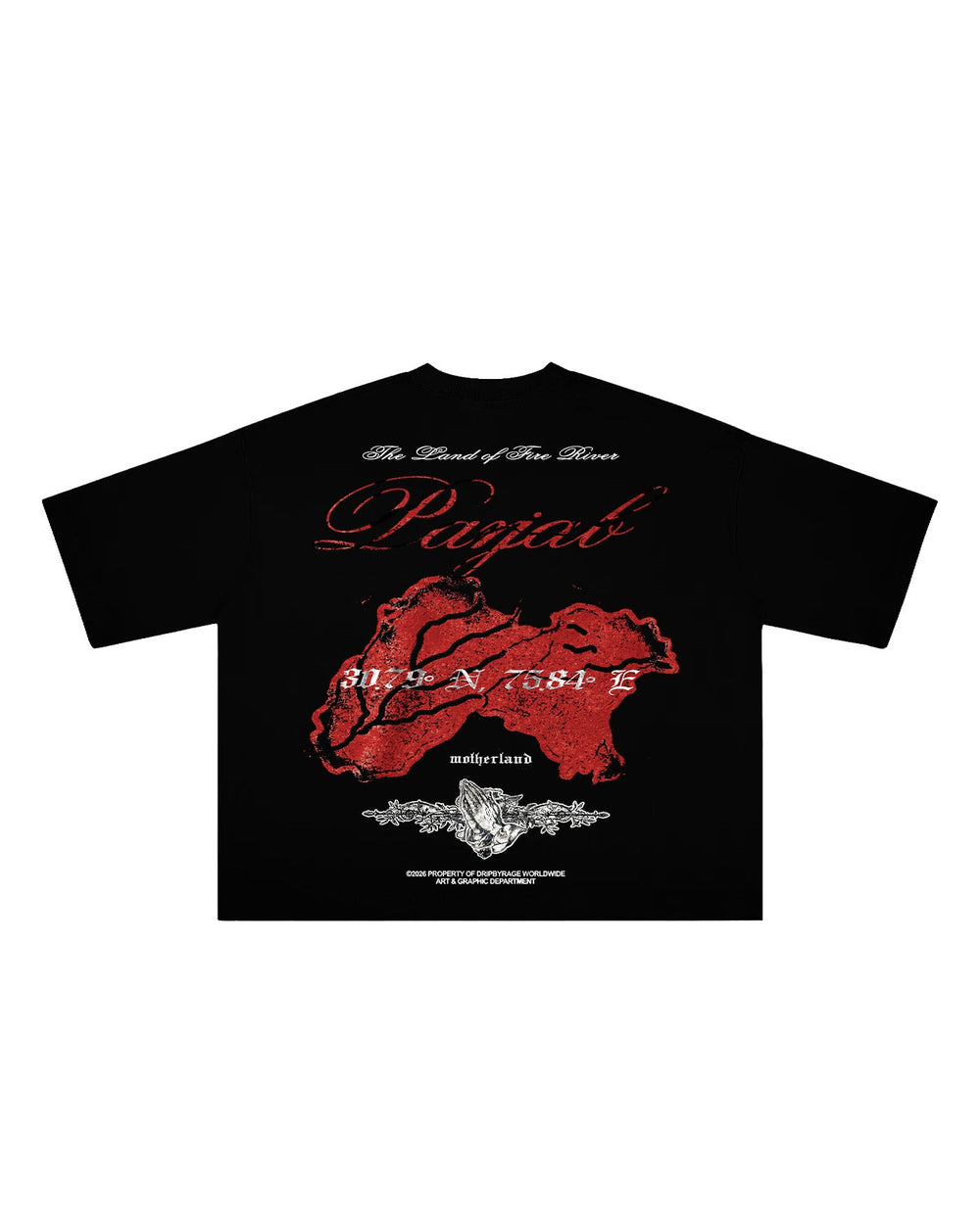 PANJAB BLOOD BOXY T-SHIRT - Drip by Rage