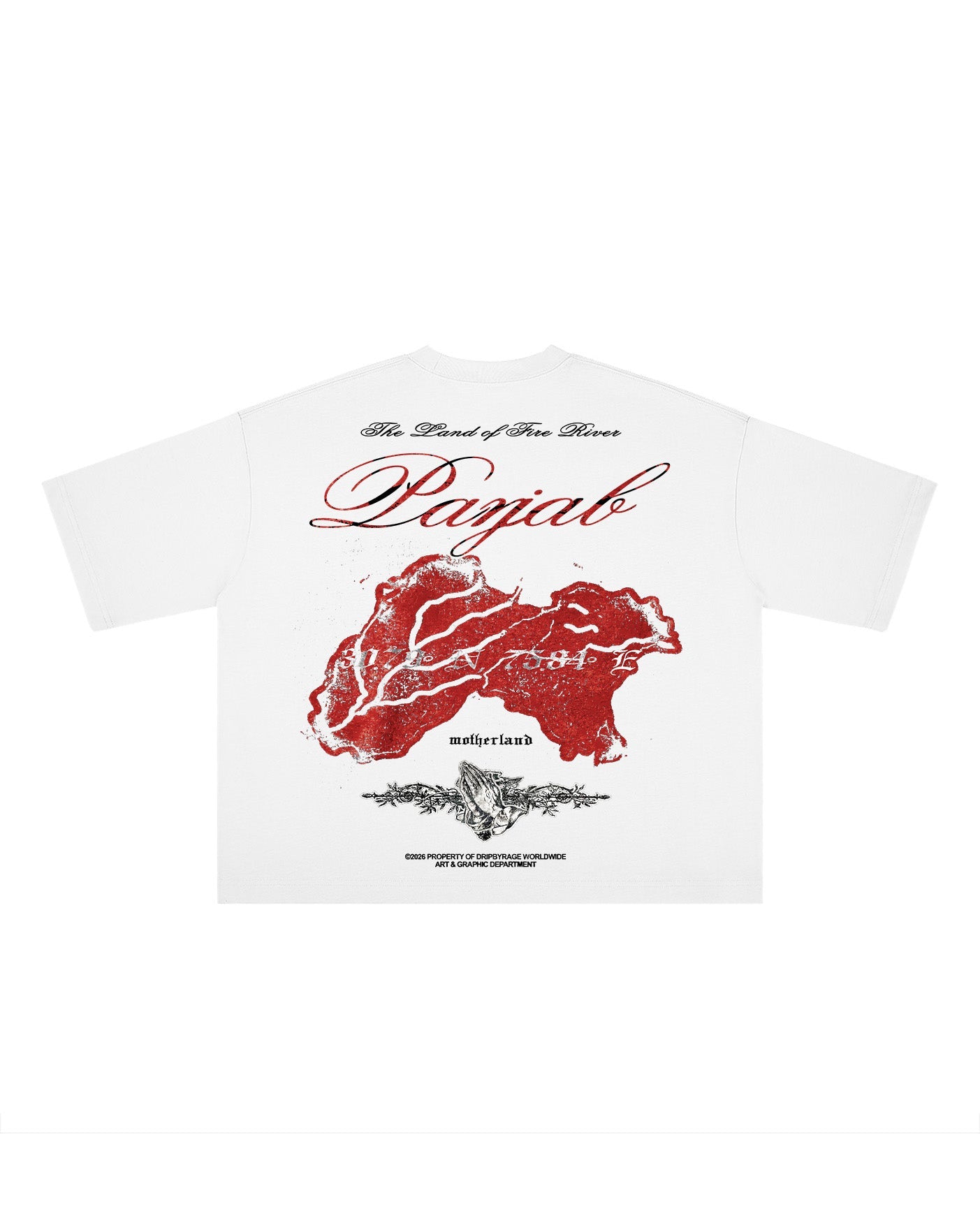 PANJAB BLOOD BOXY T-SHIRT - Drip by Rage