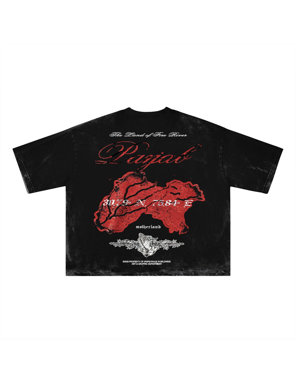 PANJAB BLOOD FADED T-SHIRT - Drip by Rage