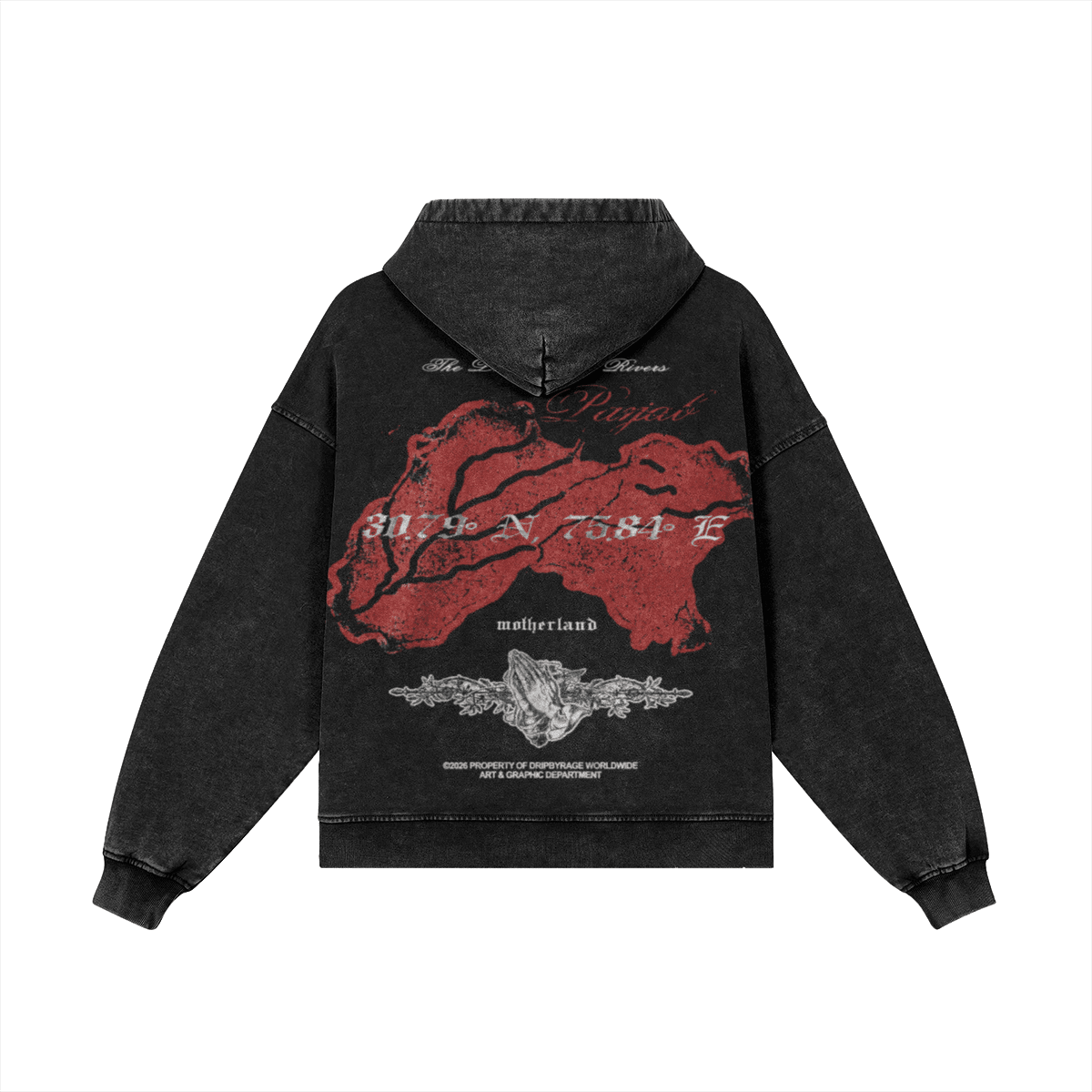 PANJAB BLOOD ZIP-UP HOODIE - Drip by Rage