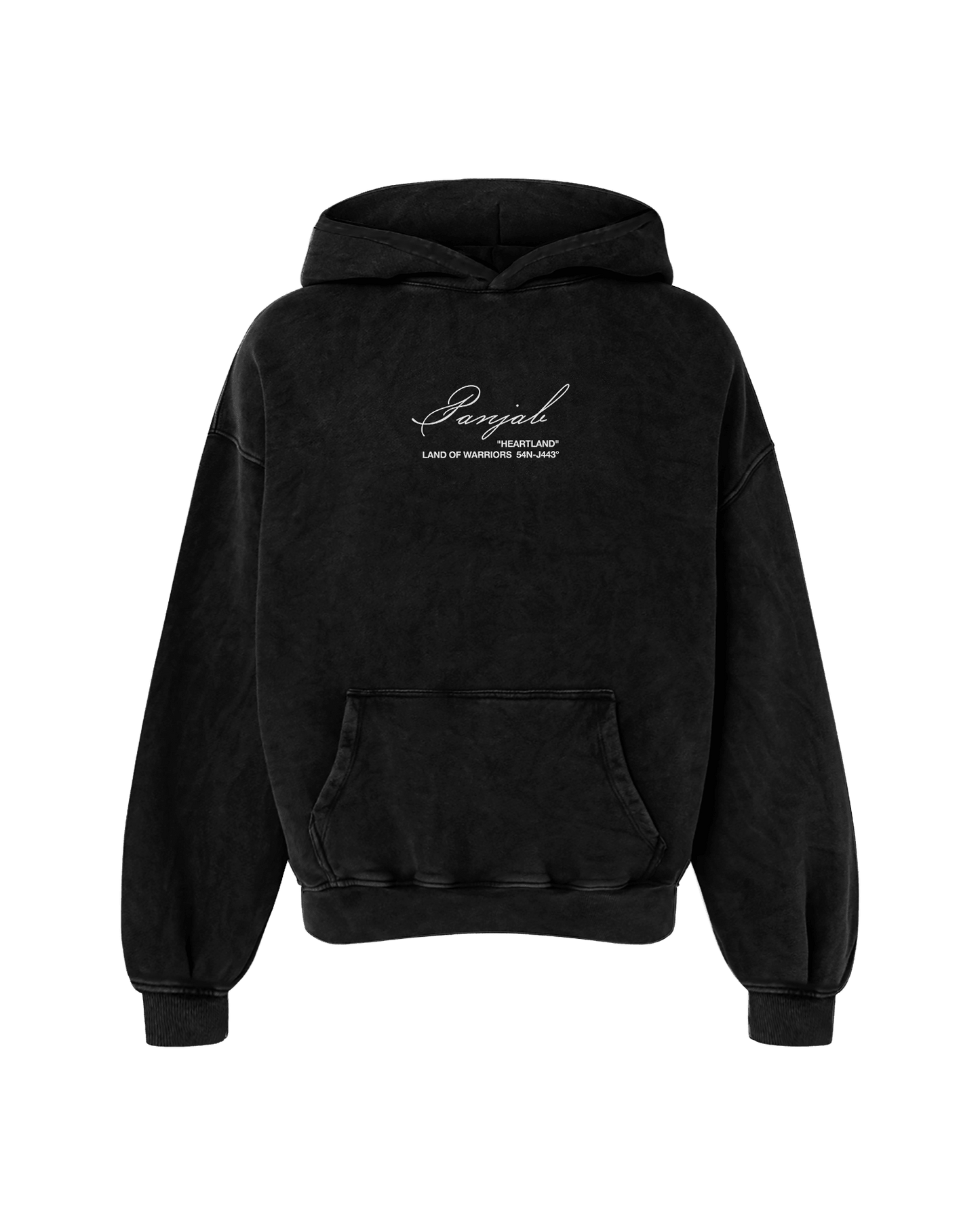 PANJAB OVERSIZED FADED HOODIE BLACK - Drip by Rage