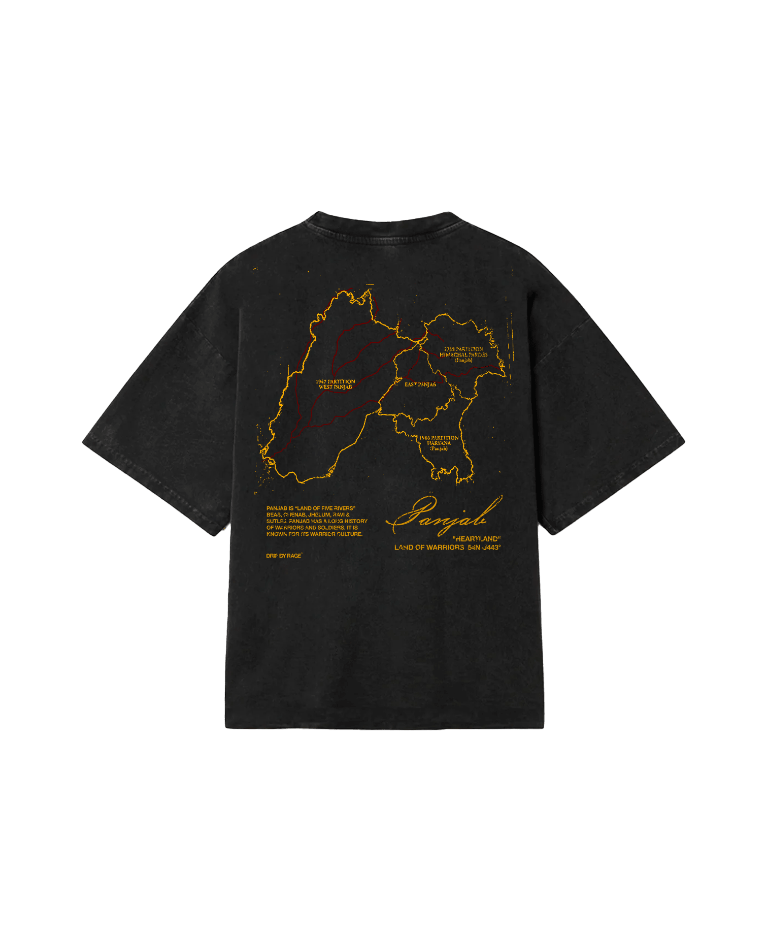 PANJAB OVERSIZED FADED T-SHIRT - Drip by Rage