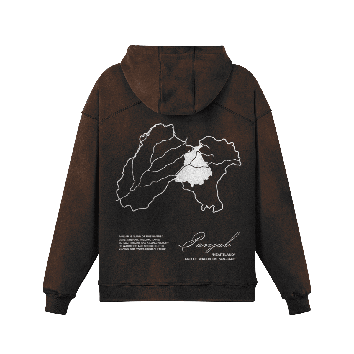 PANJAB OVERSIZED PREMIUM SUN FADED HOODIE - Drip by Rage