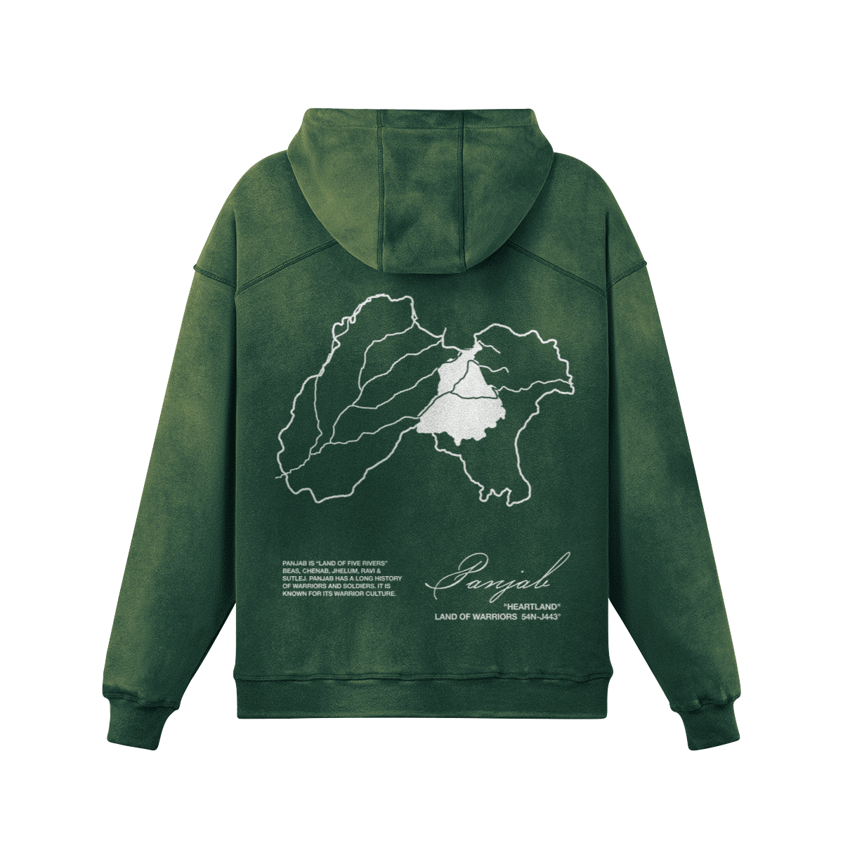 PANJAB OVERSIZED PREMIUM SUN FADED HOODIE - Drip by Rage