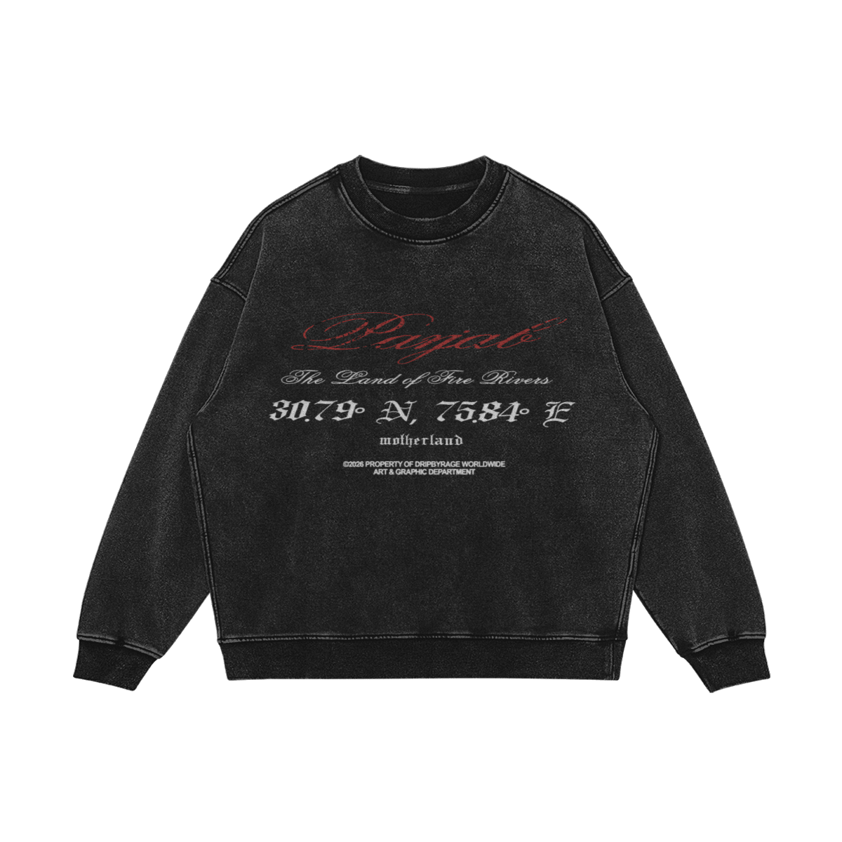 PANJAB WORLD FADED SWEATSHIRT - Drip by Rage