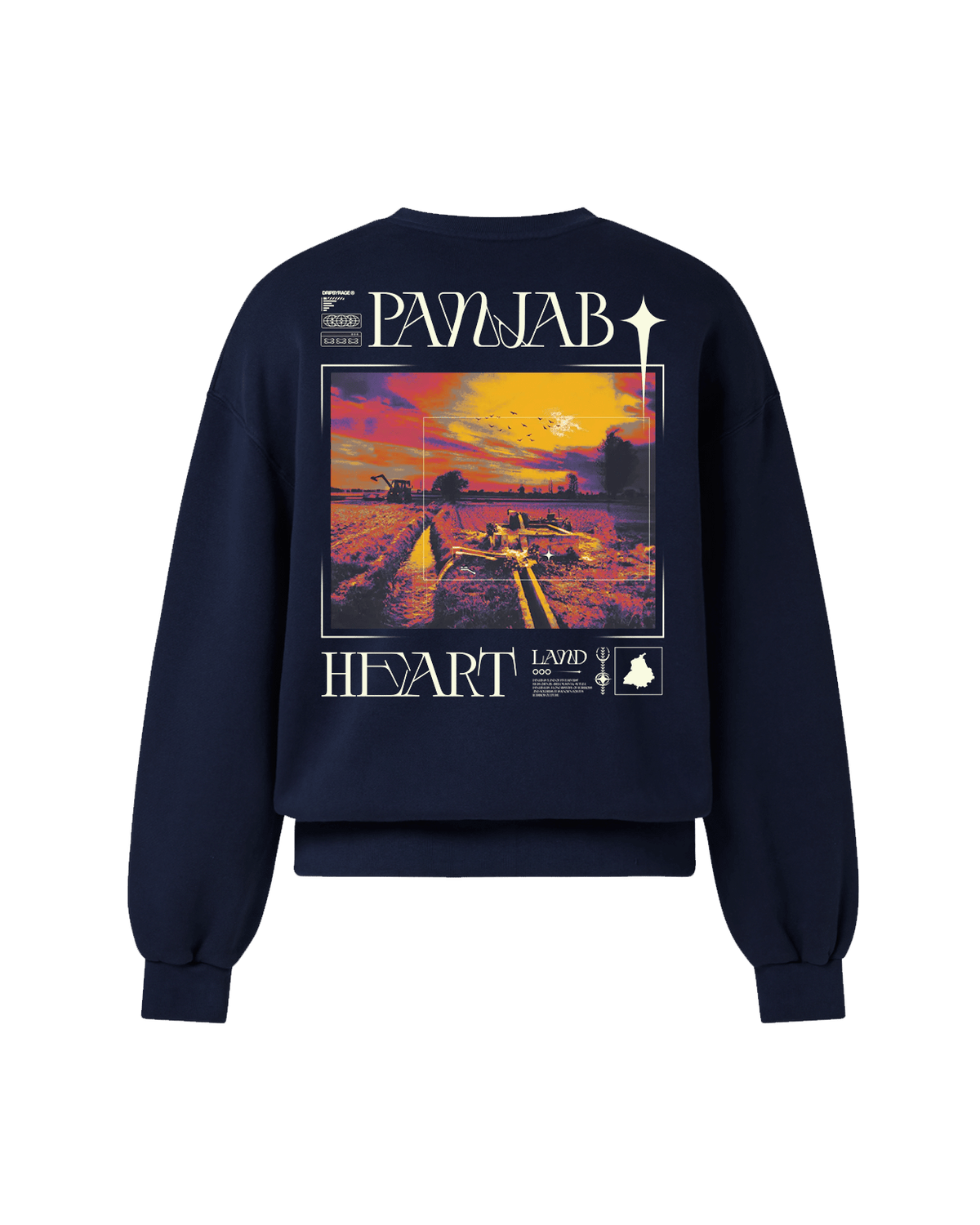 PANJAB Y2K SWEATSHIRT NAVY BLUE - Drip by Rage