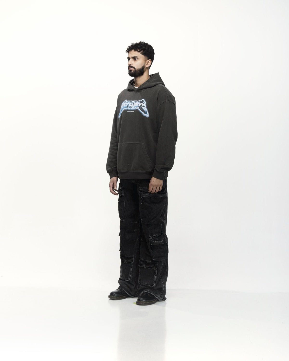 PATH OF SAINT OVERSIZED FADED HOODIE GREY - Drip by Rage