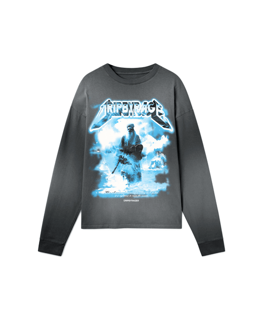PATH OF SAINT OVERSIZED LONG SLEEVE GREY - Drip by Rage