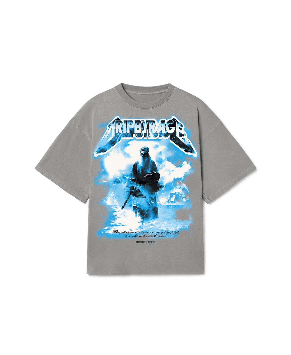 PATH OF SAINT OVERSIZED T-SHIRT GREY - Drip by Rage