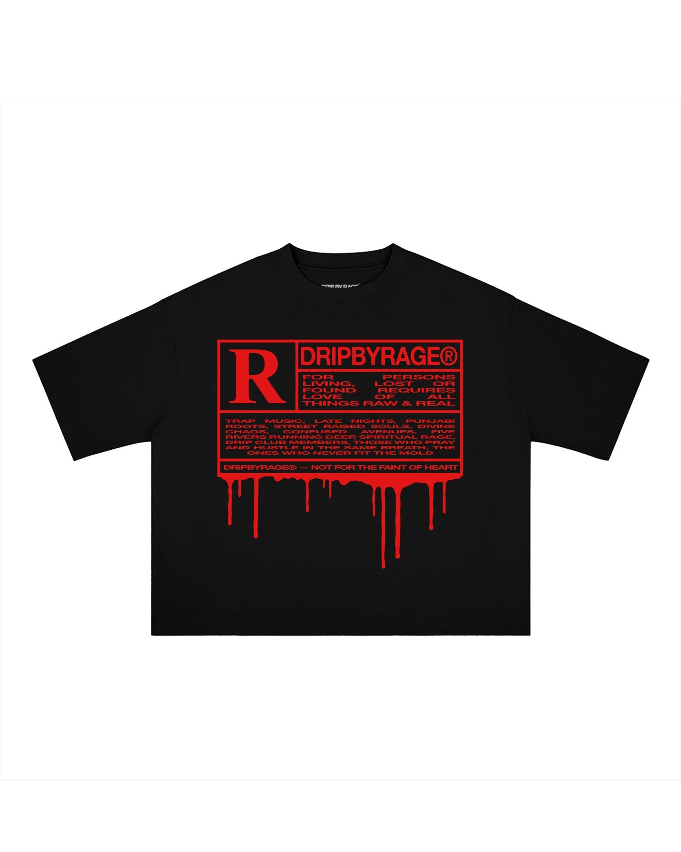 R RATED BOXY T-SHIRT - Drip by Rage