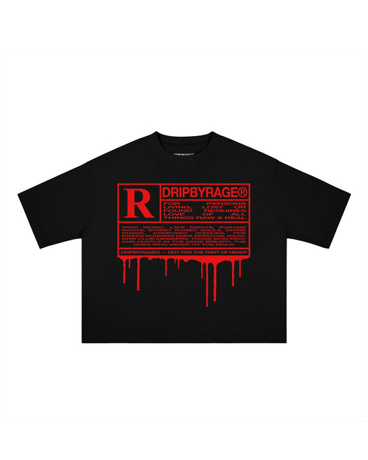 R RATED BOXY T-SHIRT - Drip by Rage