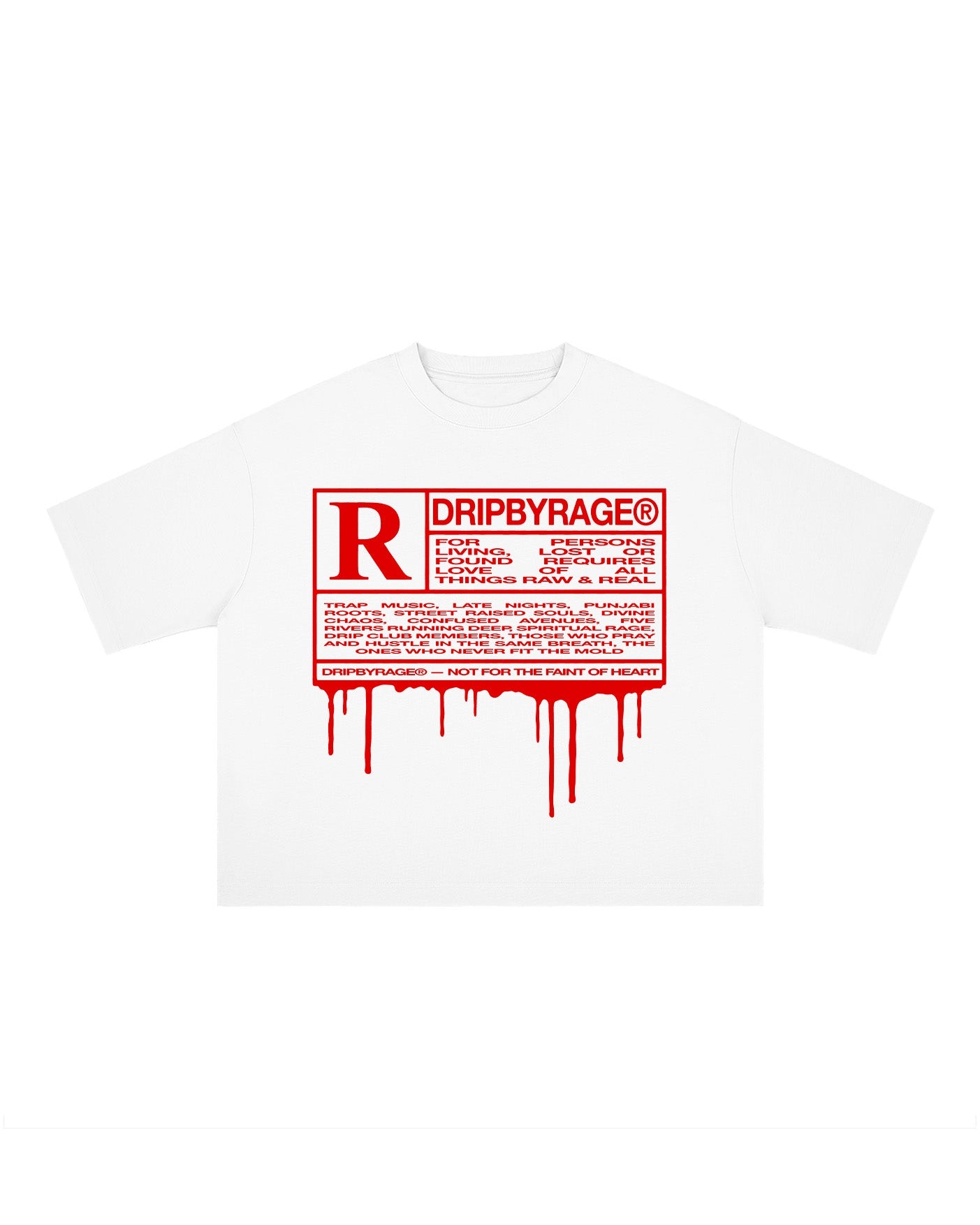 R RATED BOXY T-SHIRT - Drip by Rage