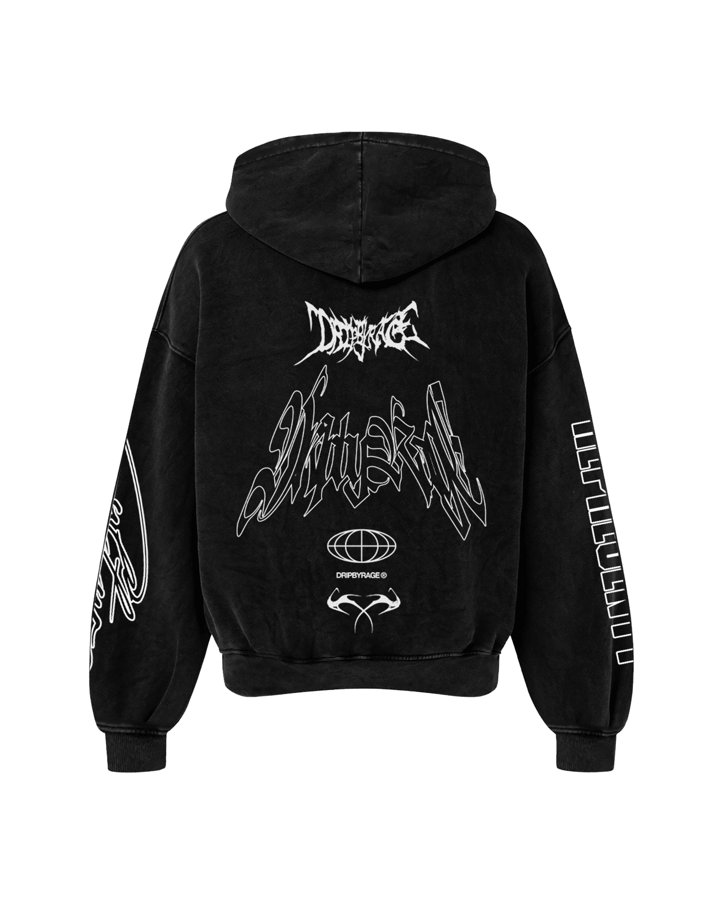 RAGE RACING OVERSIZED FADED HOODIE - Drip by Rage