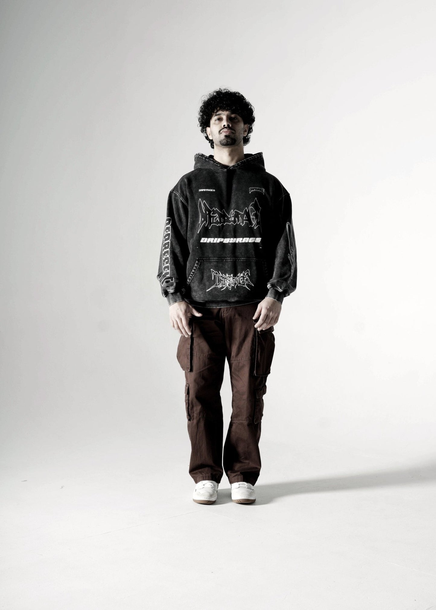 RAGE RACING OVERSIZED FADED HOODIE - Drip by Rage