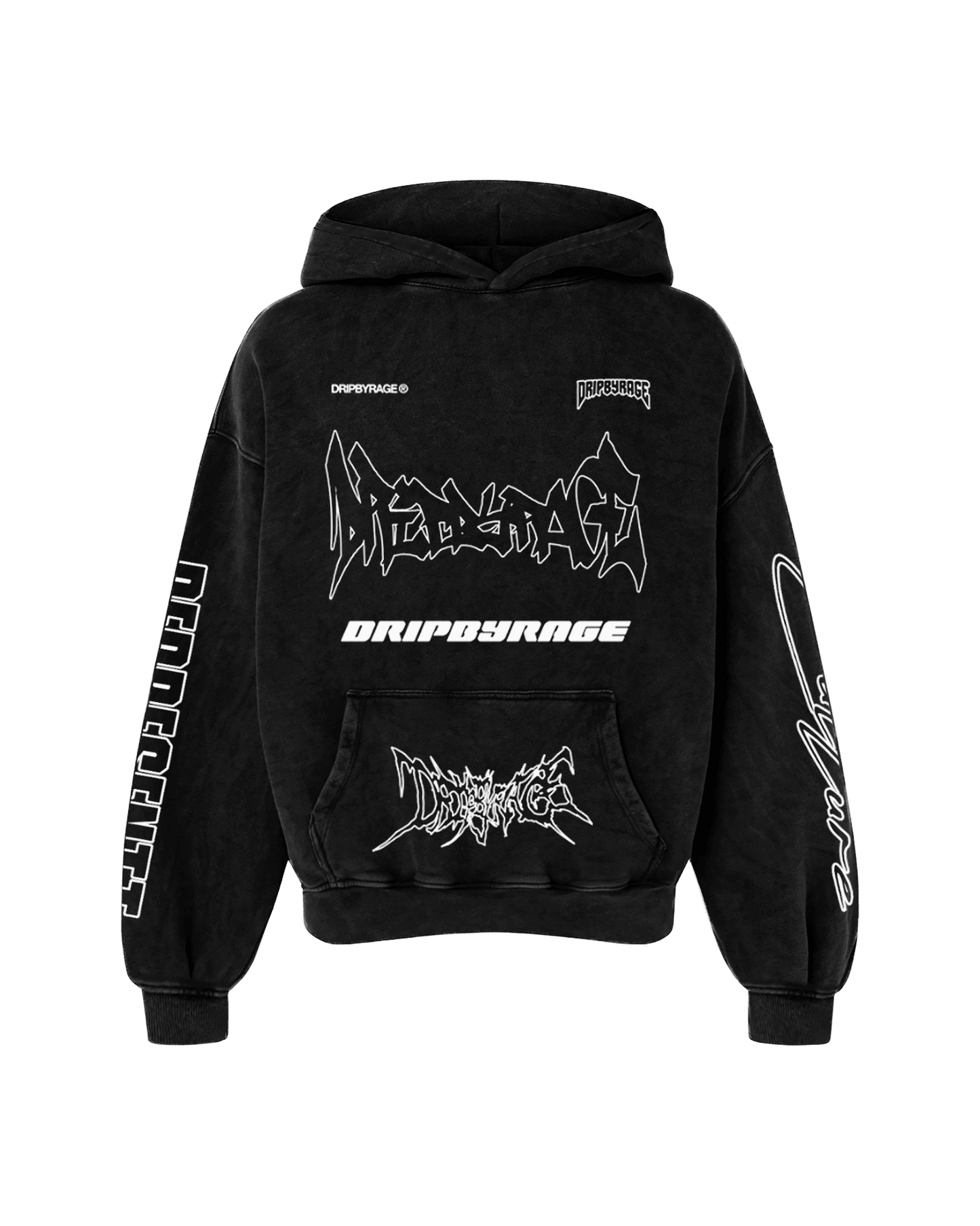 RAGE RACING OVERSIZED FADED HOODIE - Drip by Rage