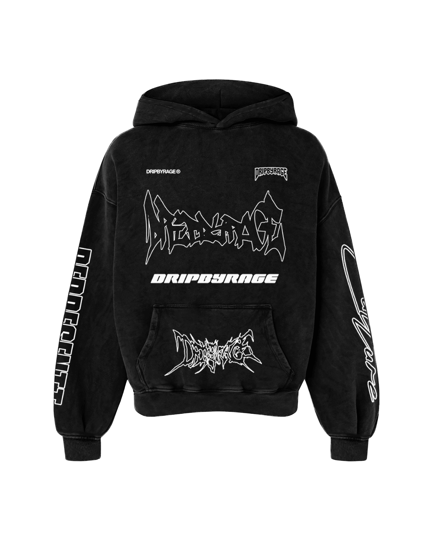 RAGE RACING OVERSIZED FADED HOODIE - Drip by Rage
