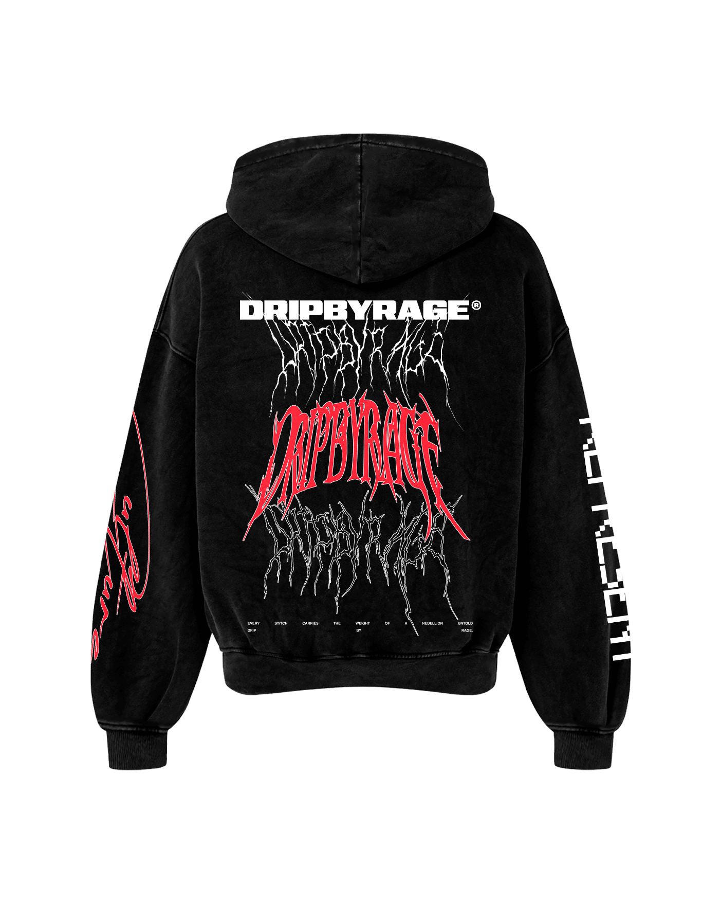 RAGE RACING V2 FADED HOODIE - Drip by Rage