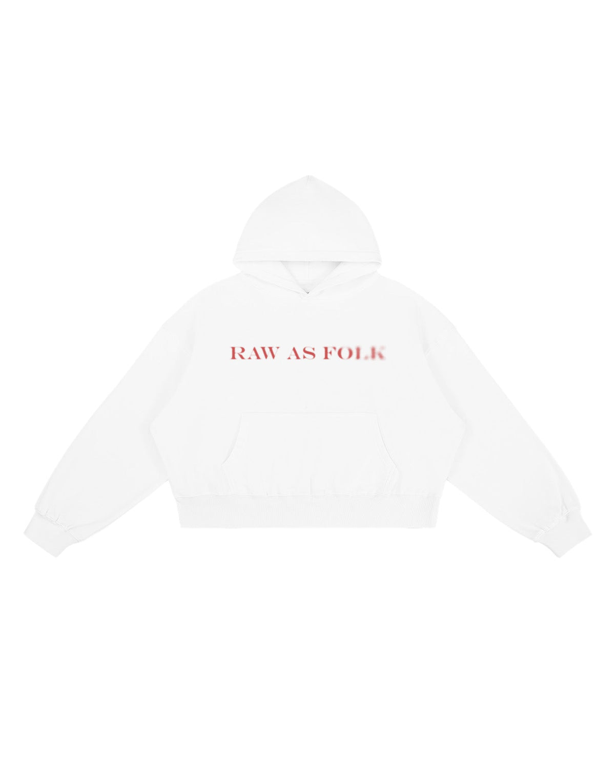 RAW AF BOXY HOODIE WHITE - Drip by Rage