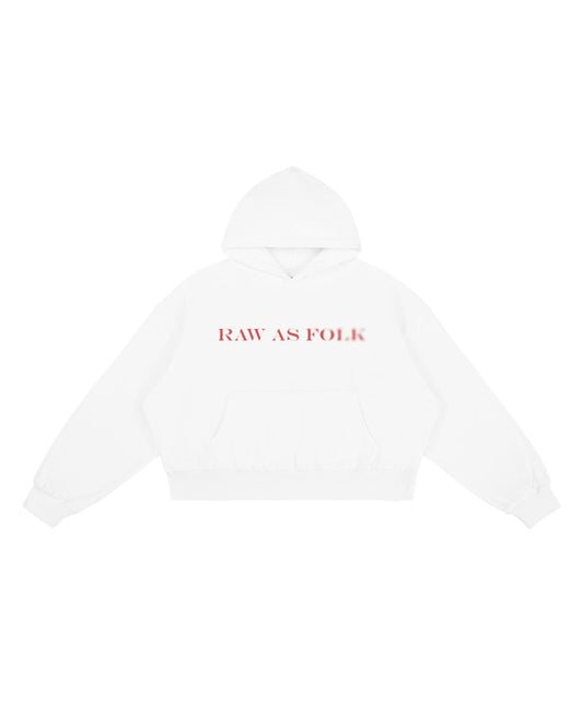RAW AF BOXY HOODIE WHITE - Drip by Rage