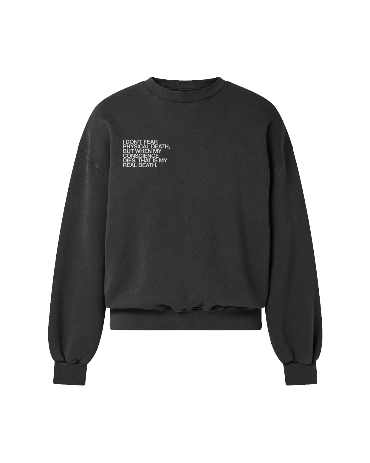 REAL DEATH SWEATSHIRT CHARCOAL GREY - Drip by Rage