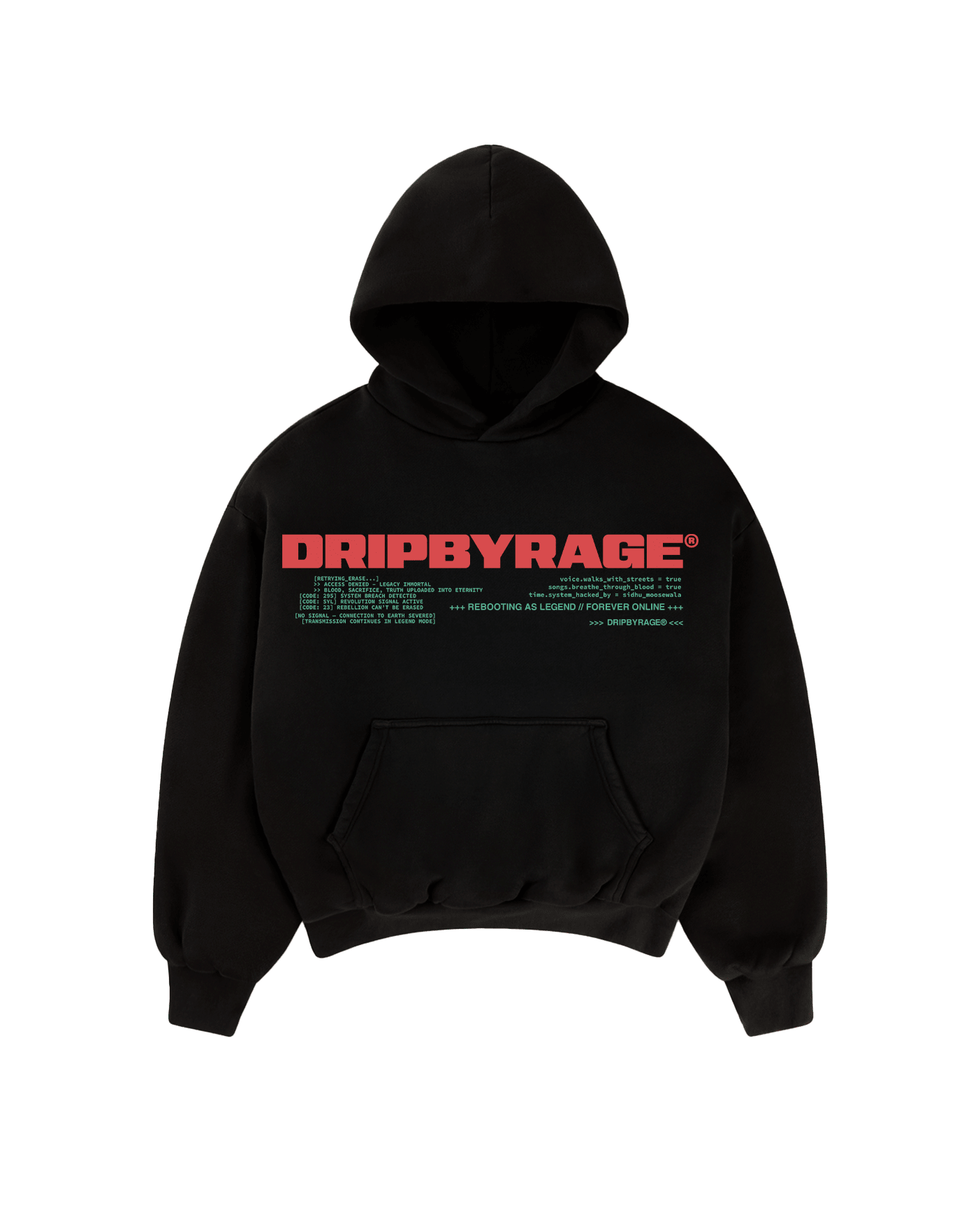 REBEL PROTOCOL SUN FADED BOXY HOODIE - Drip by Rage