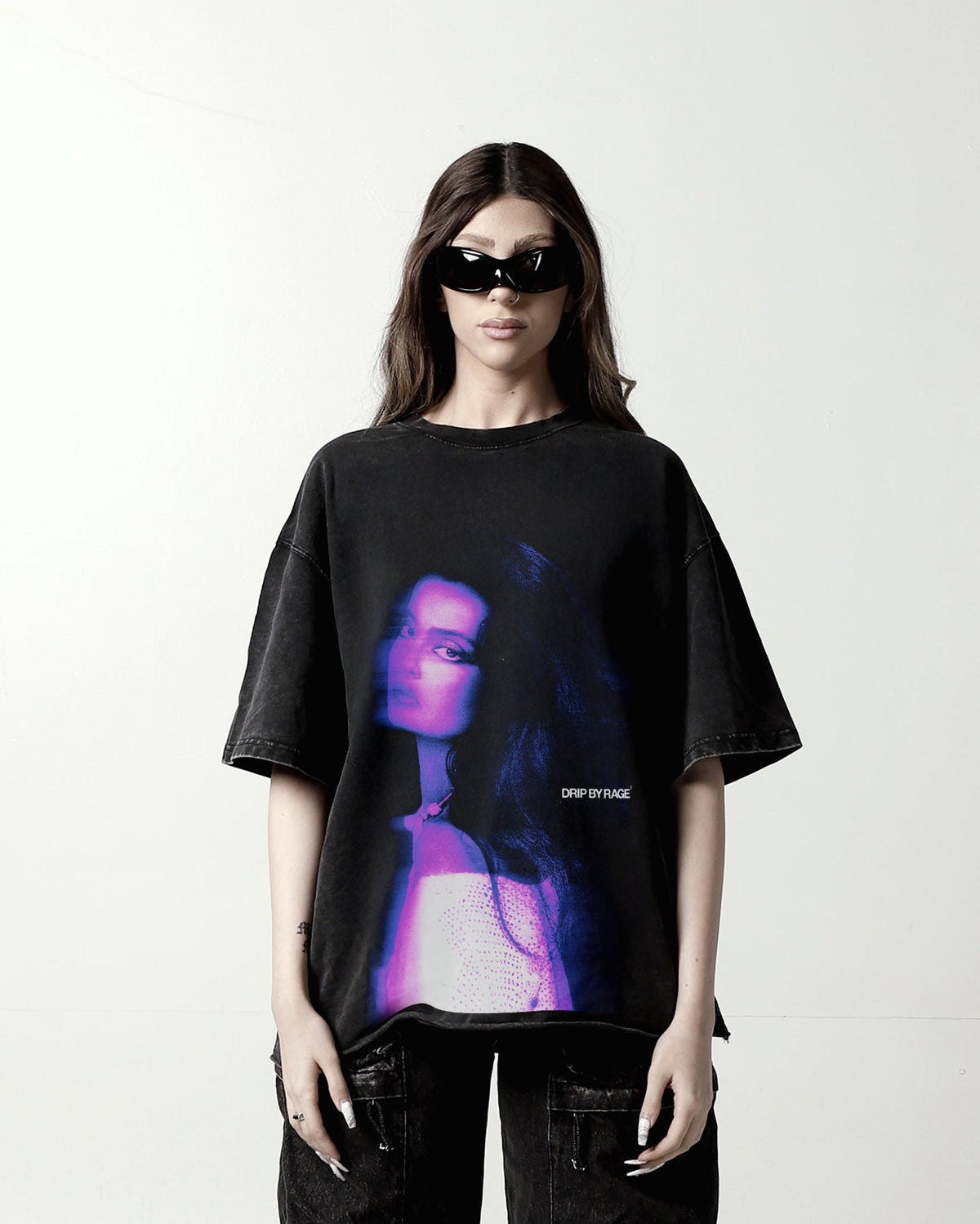 REKHA FADED T-SHIRT - Drip by Rage