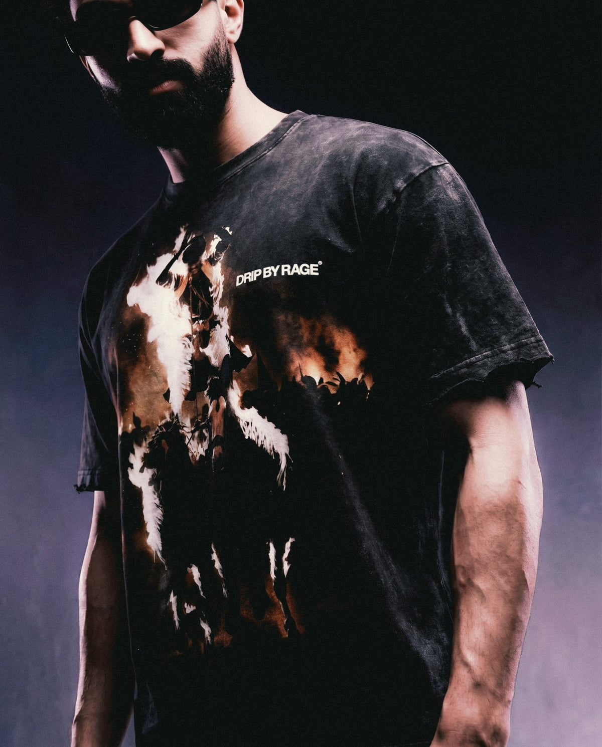 SAINT WARRIOR FADED T-SHIRT - Drip by Rage