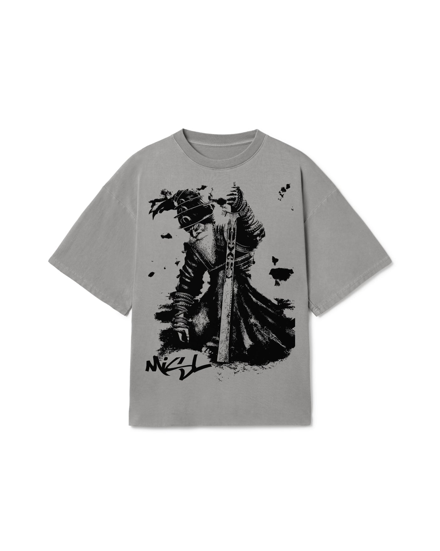 SHAHID MISL OVERSIZED T-SHIRT FADED GREY - Drip by Rage