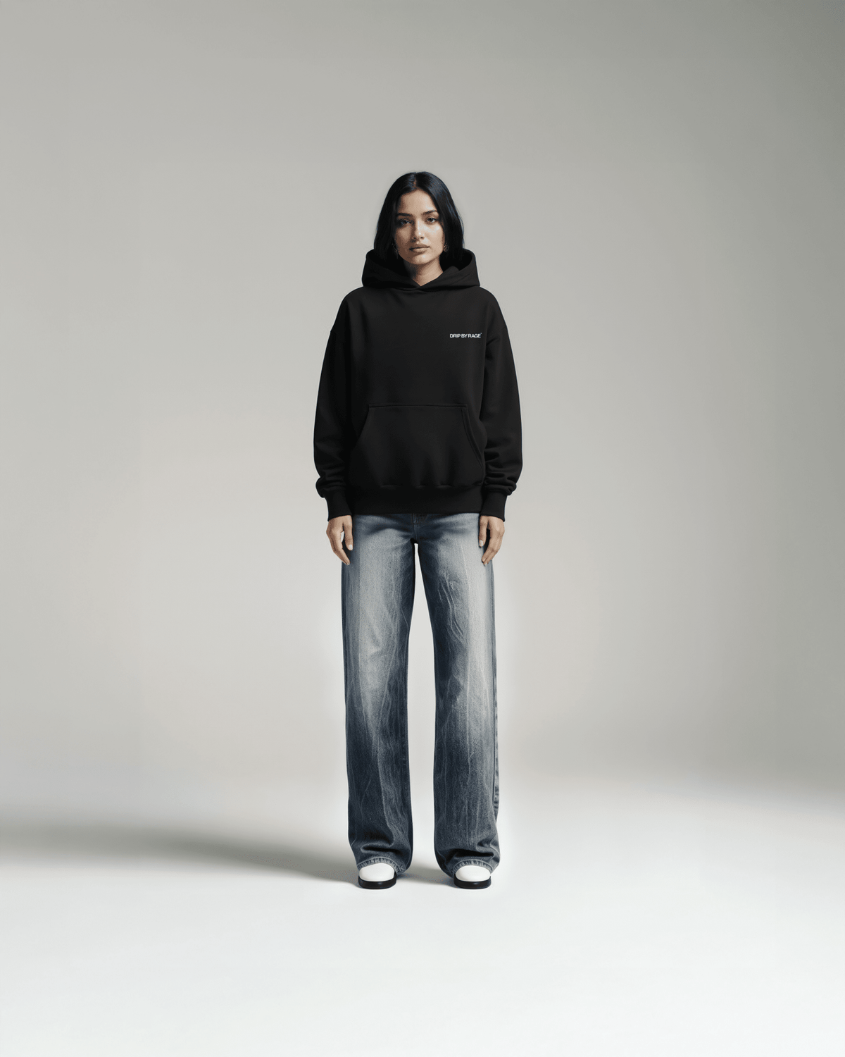 SHIV BIRDS SUN FADED BOXY HOODIE - Drip by Rage