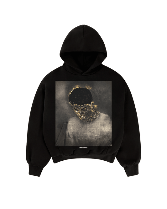 SHIV GOLD BIG PRINT SUN FADED BOXY HOODIE - Drip by Rage