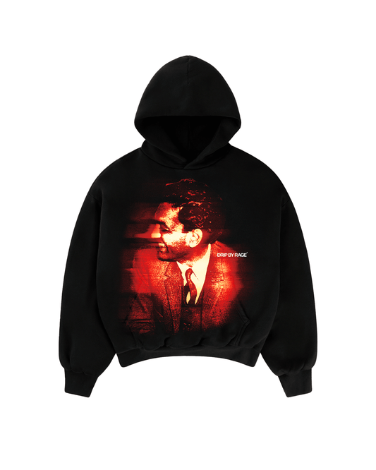 SHIV KUMAR BATALVI BIG PRINT SUN FADED BOXY HOODIE - Drip by Rage