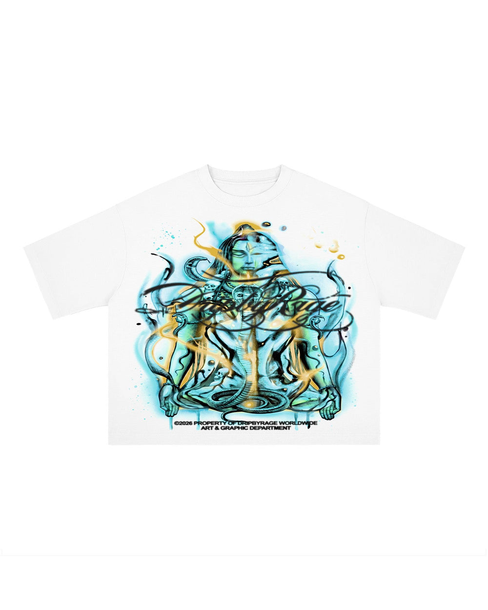 SHIVA SNAKES BOXY T-SHIRT - Drip by Rage