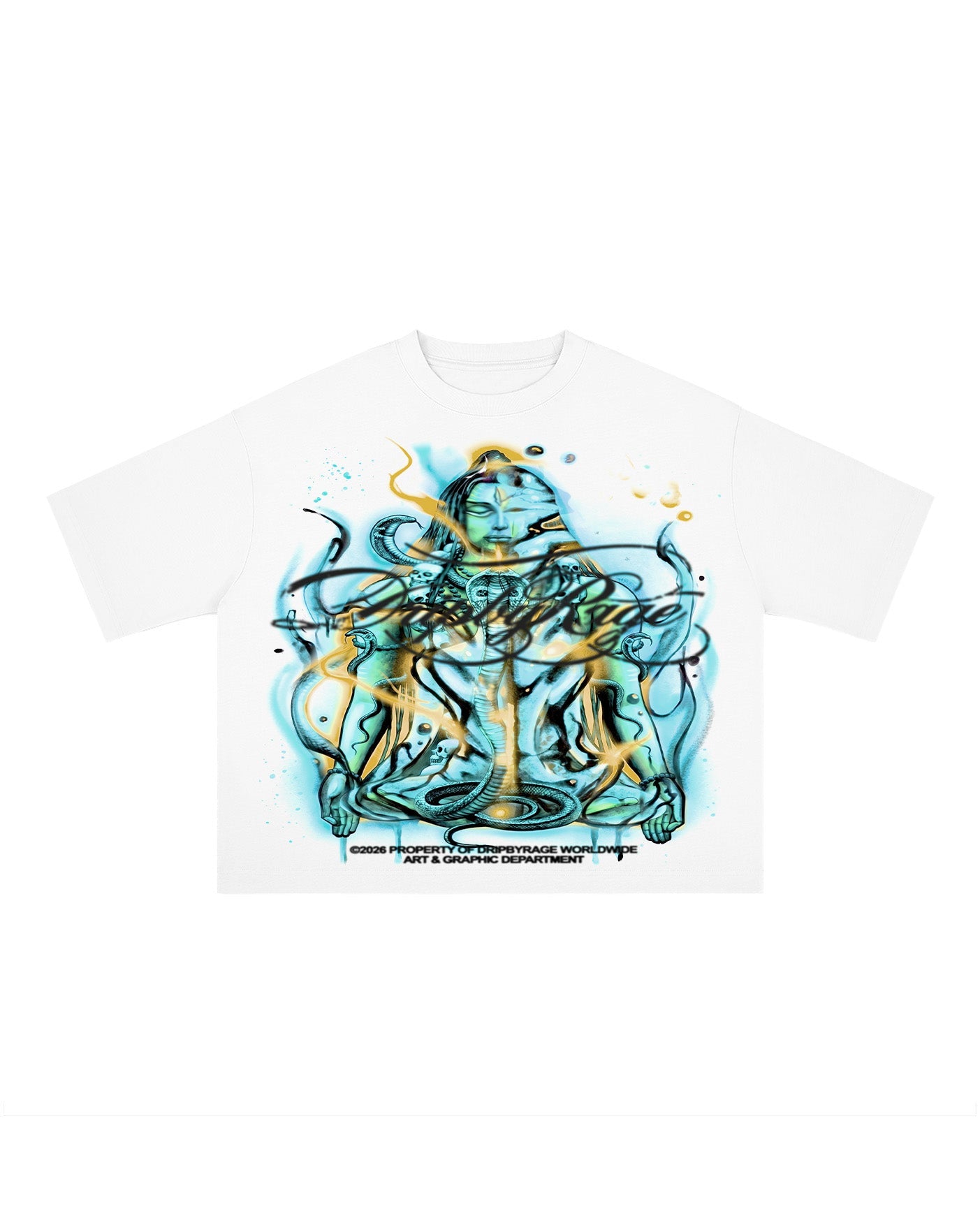 SHIVA SNAKES BOXY T-SHIRT - Drip by Rage