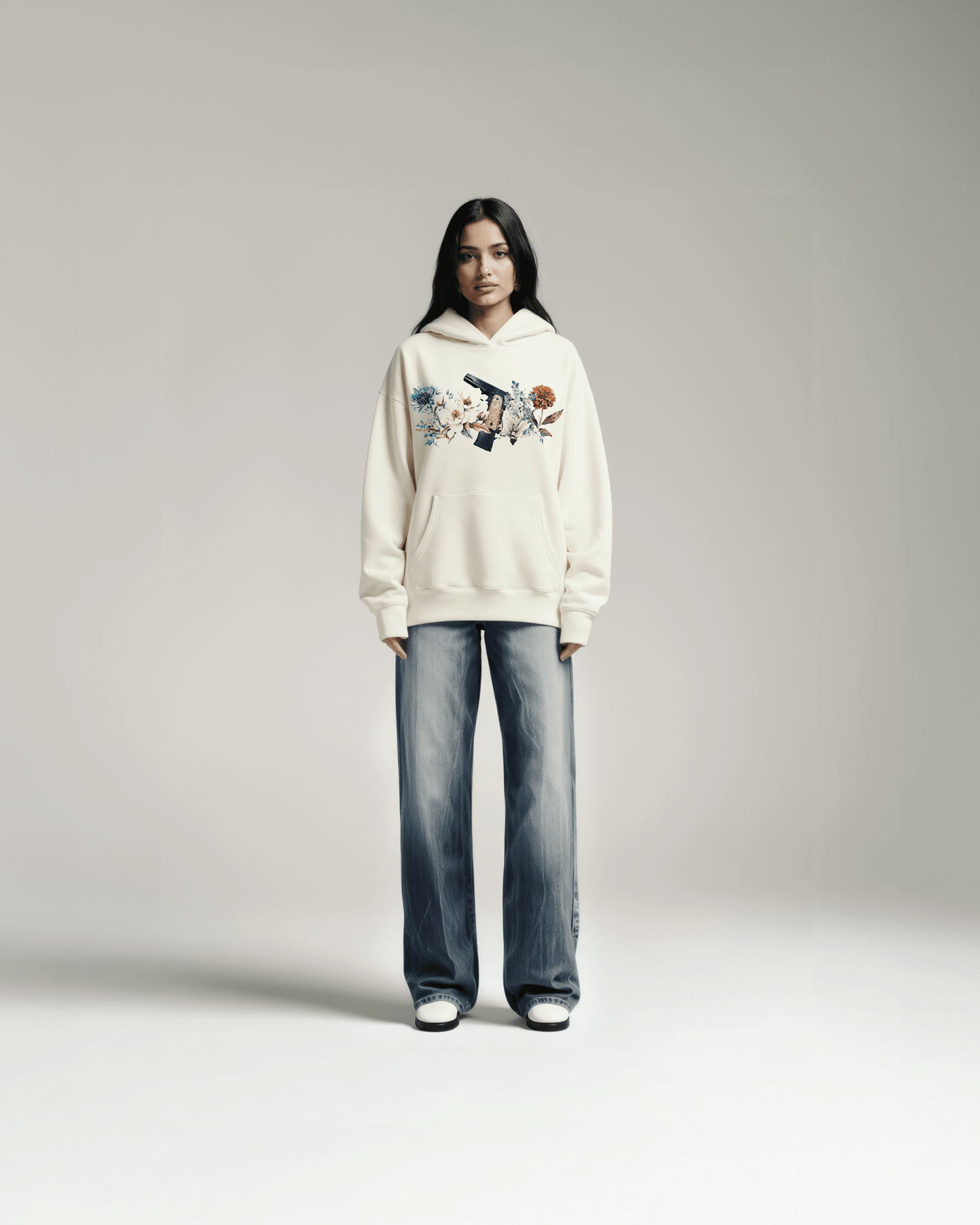 SIDHU FLOWERS SUN FADED BOXY HOODIE - Drip by Rage