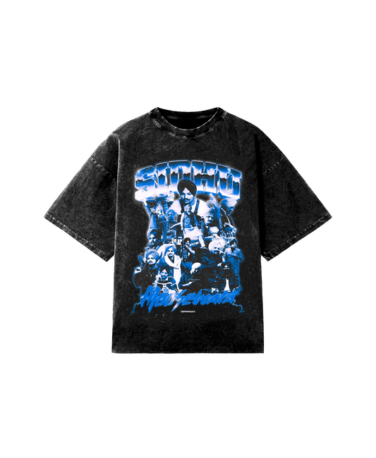 SIDHU VINTAGE OVERSIZED DESTROYED T-SHIRT BLACK - Drip by Rage