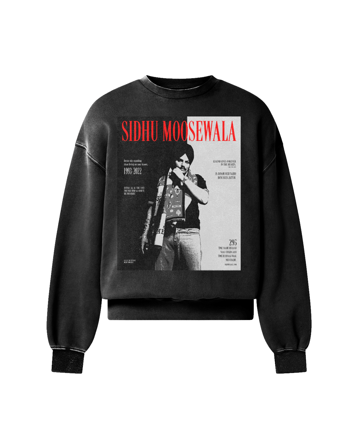 SIDHU X SCARFACE OVERSIZED FADED SWEATSHIRT - Drip by Rage