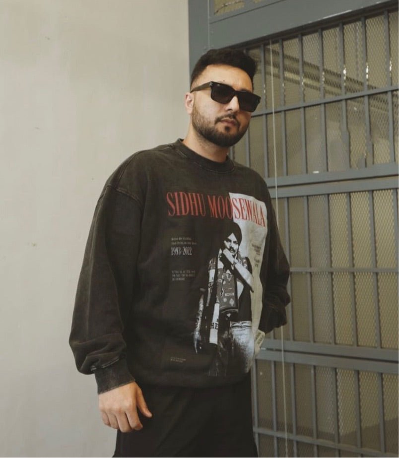 SIDHU X SCARFACE OVERSIZED FADED SWEATSHIRT - Drip by Rage
