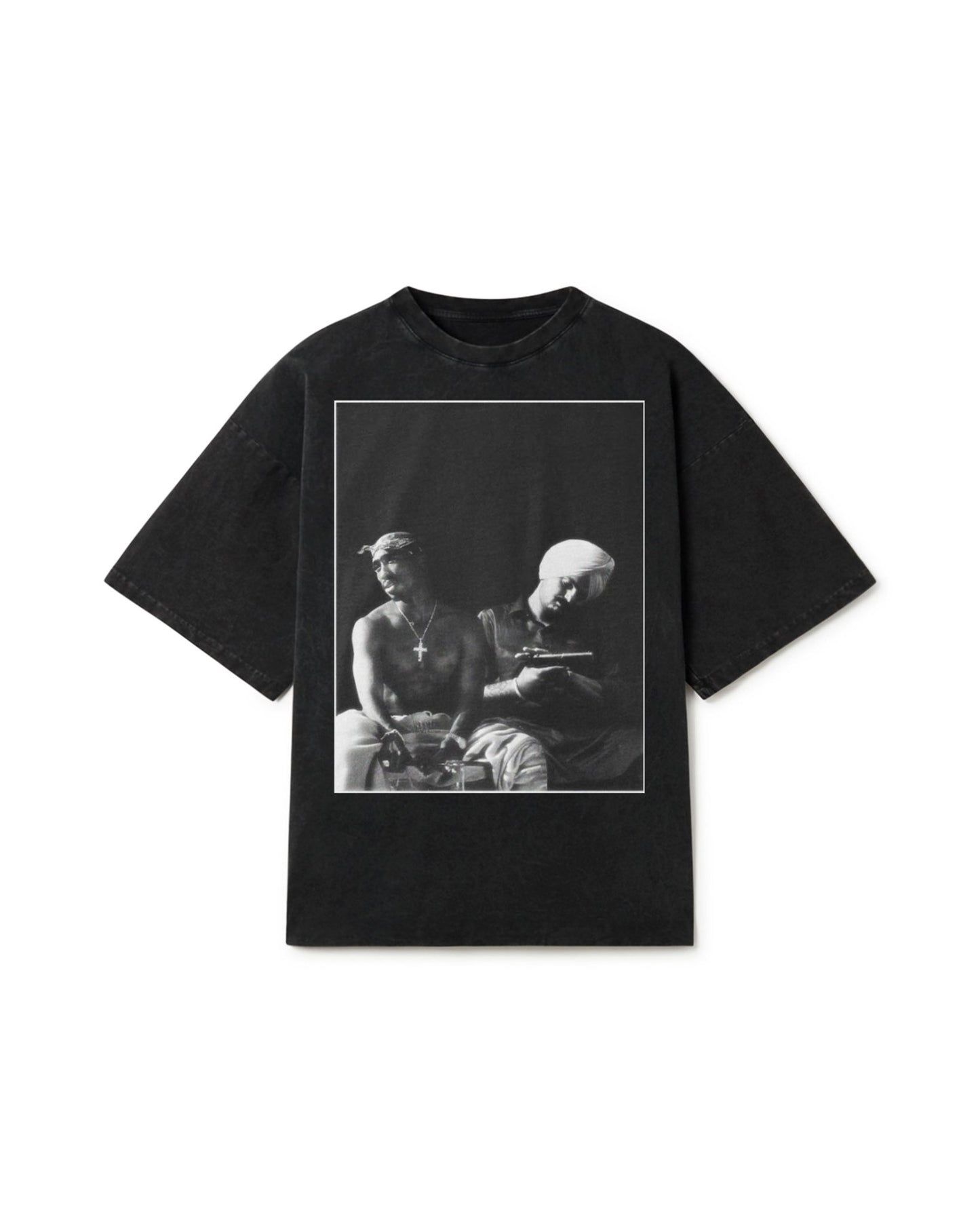 SIDHU X TUPAC OVERSIZED FADED T-SHIRT - Drip by Rage