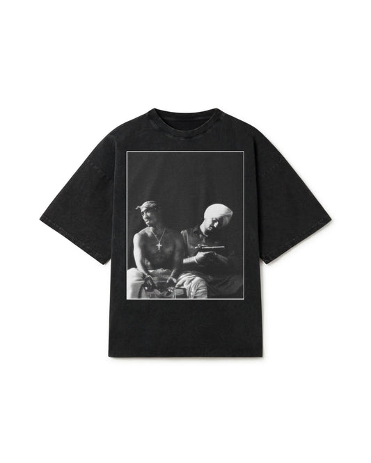 SIDHU X TUPAC OVERSIZED FADED T-SHIRT - Drip by Rage