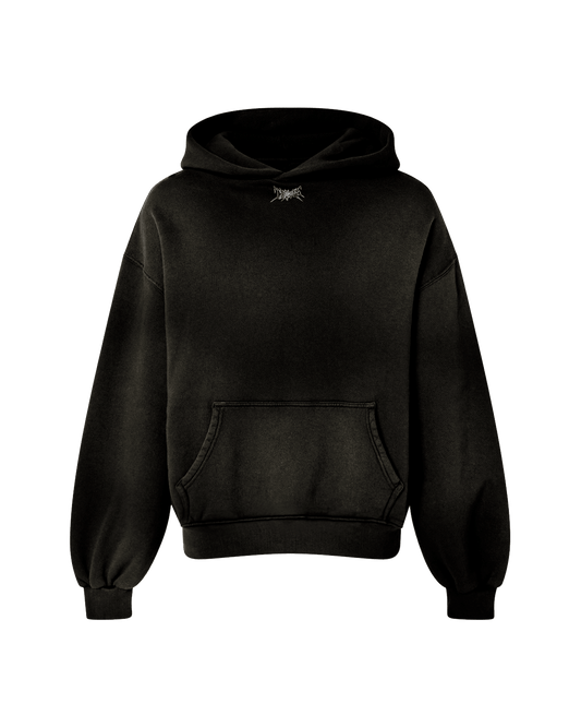 SMOKY BLACK FADED OVERSIZED PREMIUM HOODIE - Drip by Rage