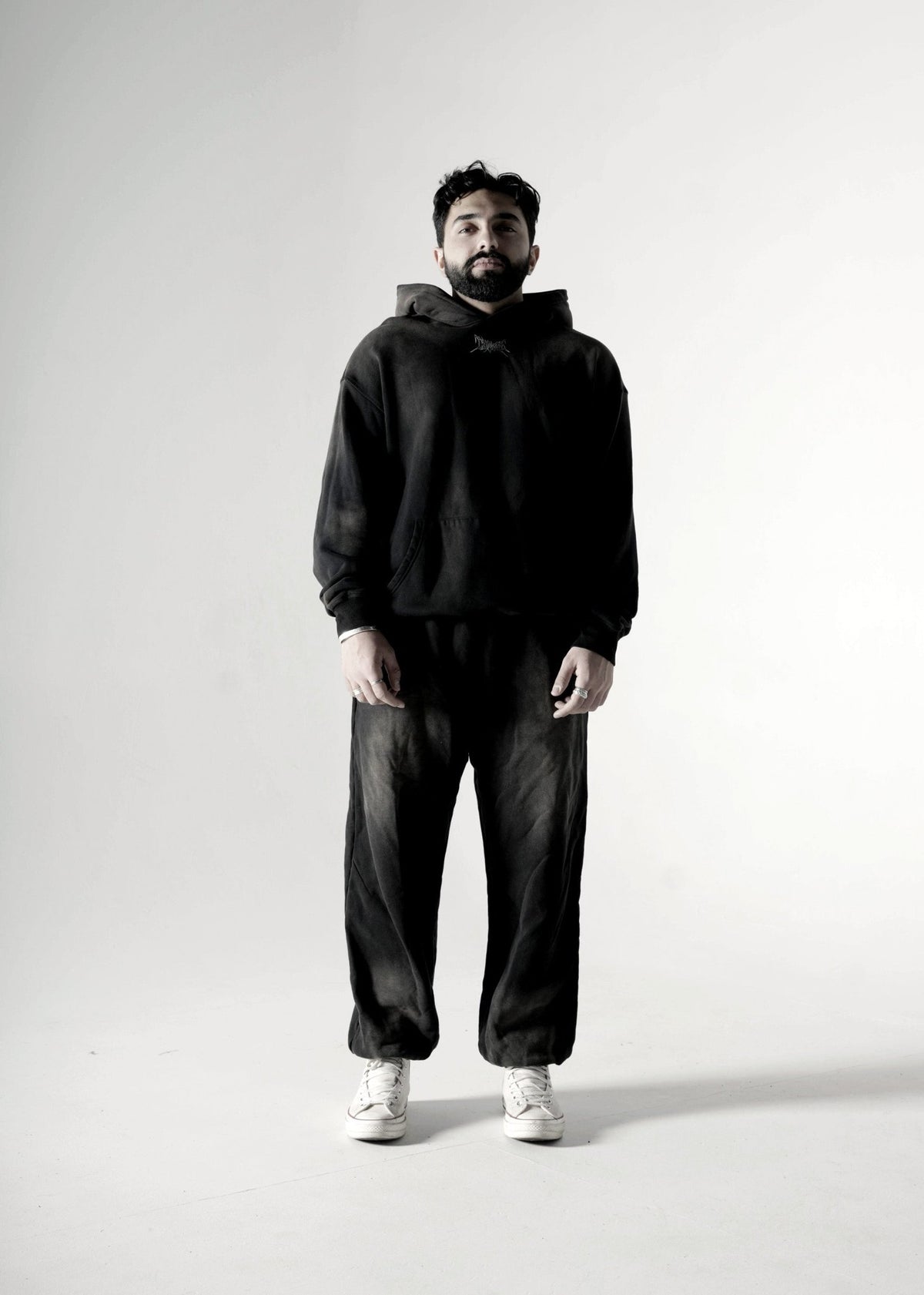 SMOKY BLACK FADED OVERSIZED PREMIUM SWEATPANTS - Drip by Rage