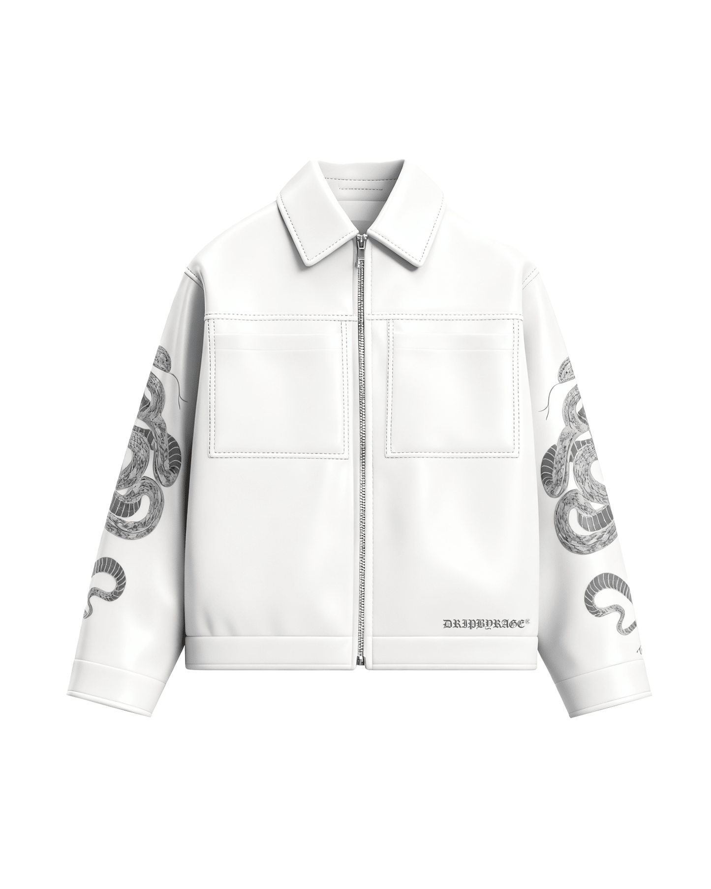 Snake Charmer Leather Jacket - Drip by Rage