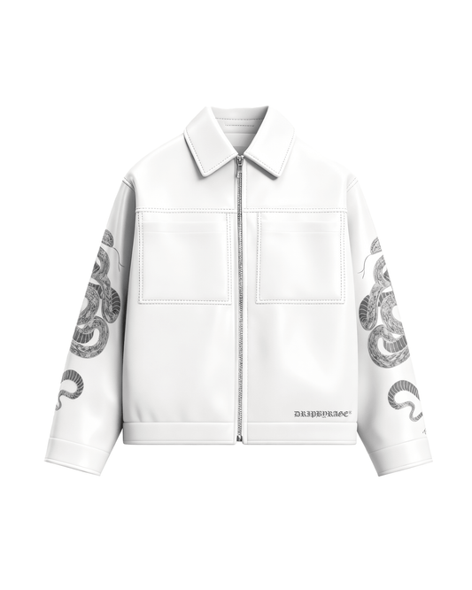 Snake Charmer Leather Jacket - Drip by Rage