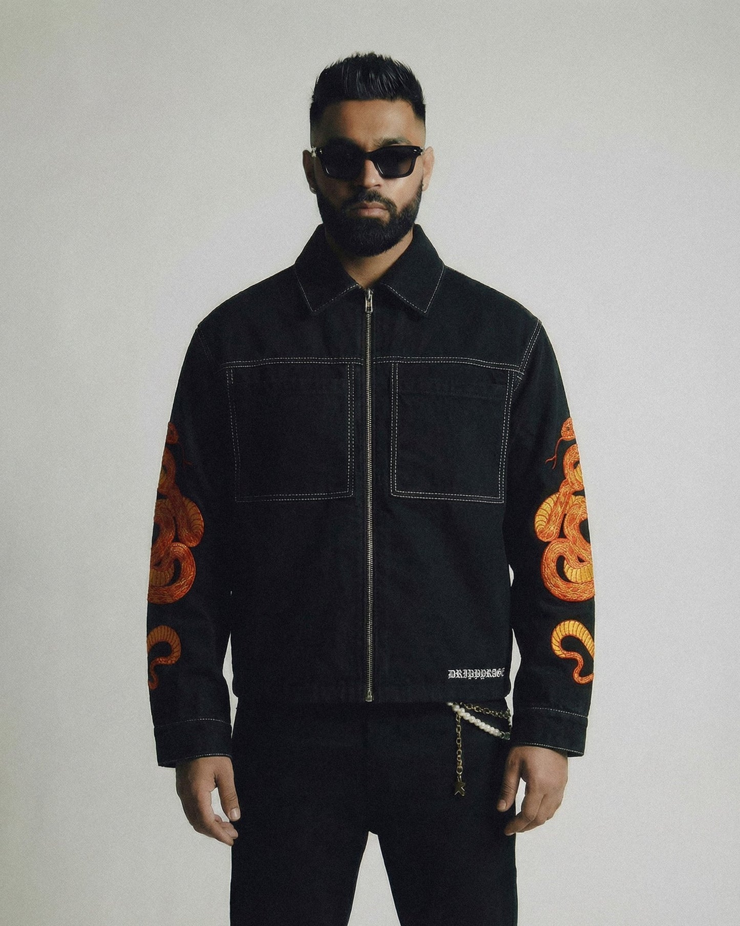 Snake Prince Denim Jacket - Drip by Rage